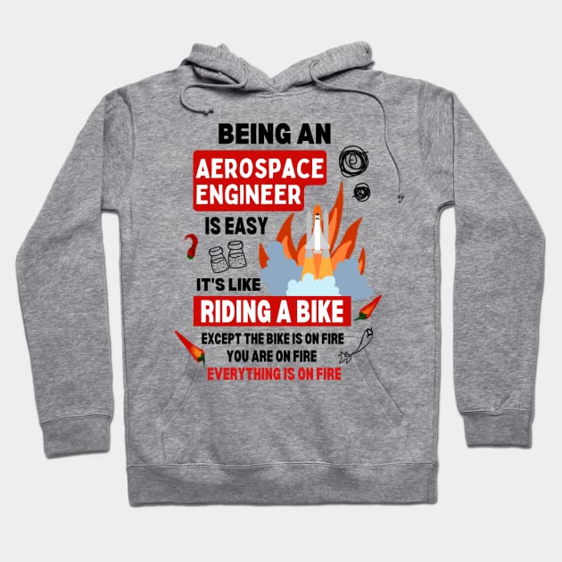 Funny Aerospace Engineer Jokes Aircraft Space Engineering Scientist Puns Funny Engineering Dad Hoodie by Mochabonk